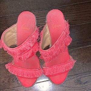 Castańer red fridge wedge size 36